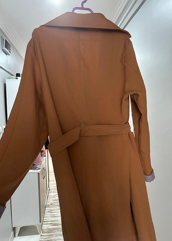 Hardall Düğmeli Uzun Kadın Trençkot - Görsel 2