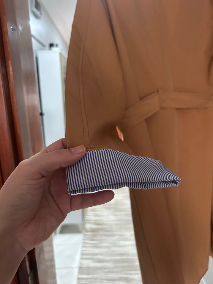 Hardall Düğmeli Uzun Kadın Trençkot - Görsel 3