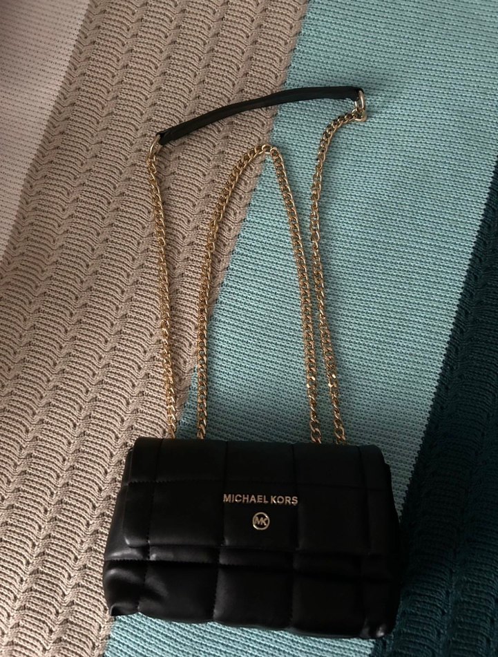 Michael Kors Siyah Deri Zincir Askılı Çanta - Görsel 3