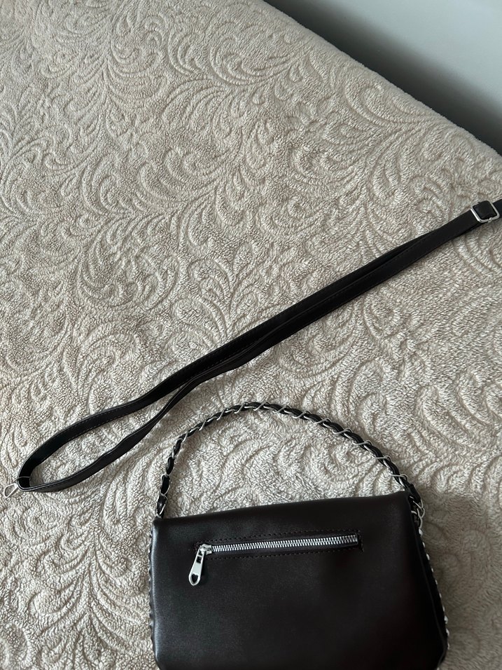 Kahverengi Parlak Deri Kadın Çanta - Görsel 5