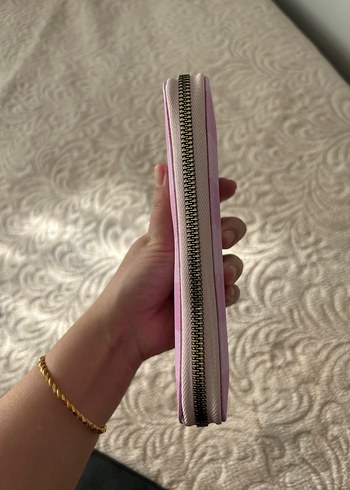 Pembe Çizgili Fermuarlı Kadın Cüzdanı - Görsel 4