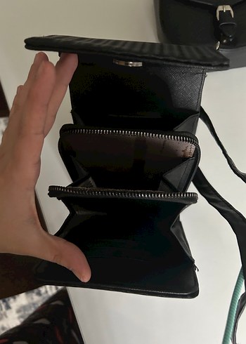 Siyah kadın telefon çantası - Görsel 3