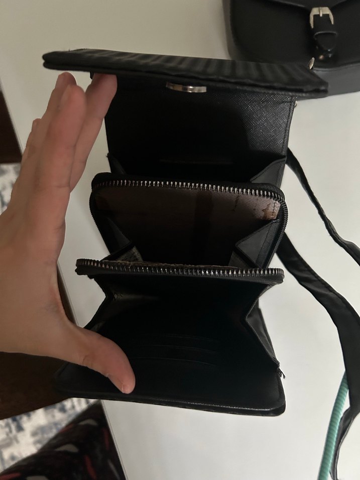 Siyah kadın telefon çantası - Görsel 3