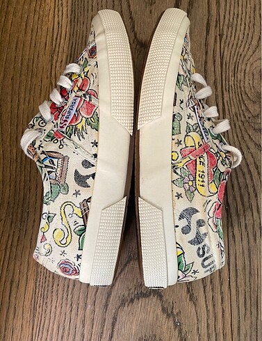 Superga Orjinal Superga 33357 Rubber, 38 numara çiçekli canvas ayakkabı