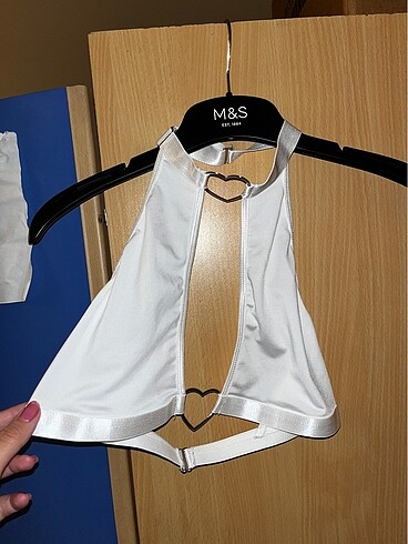 kalp detaylı büstiyer - Görsel 3