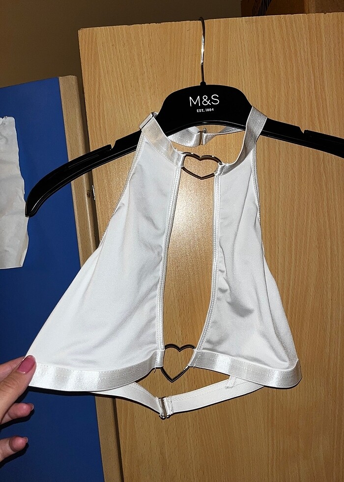 kalp detaylı büstiyer - Görsel 3