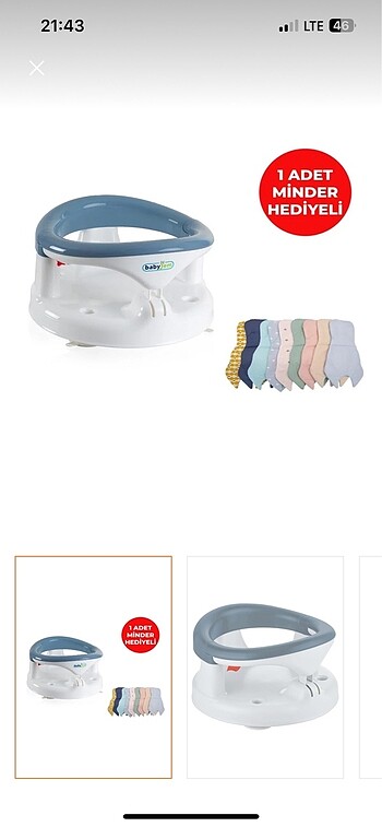 Bebek banyo ve mama oturağı