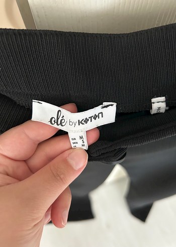 Koton Düğmeli Siyah Kumaş Kadın Pantolon