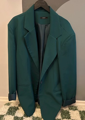 Düğmeli Yeşil Kadın Blazer Ceket