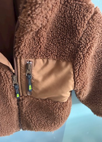 Kahverengi Erkek Çocuk Peluş Ceket - Görsel 5