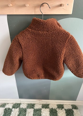 Kahverengi Erkek Çocuk Peluş Ceket - Görsel 6