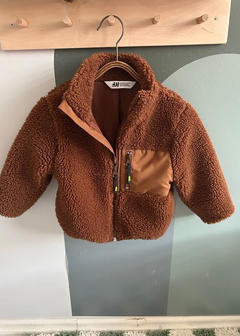 Kahverengi Erkek Çocuk Peluş Ceket - Görsel 3