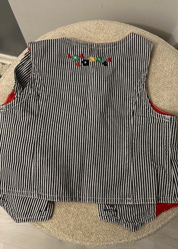 Çizgili Nakışlı Erkek Çocuk Yelek - Görsel 4