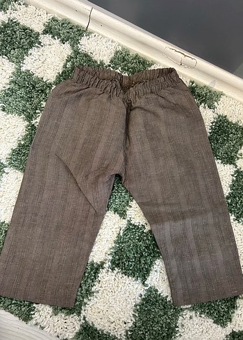 Düğmeli Keten Erkek Çocuk Pantolonu - Görsel 2