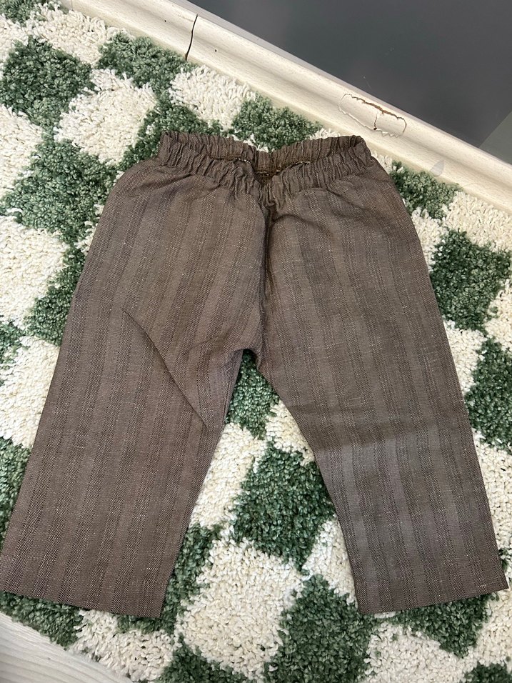Düğmeli Keten Erkek Çocuk Pantolonu - Görsel 2