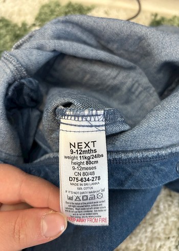 Erkek Çocuk Kot Tulum, Düğmeli, Kısa Kollu - Görsel 5