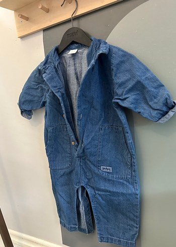 Erkek Çocuk Kot Tulum, Düğmeli, Kısa Kollu - Görsel 3