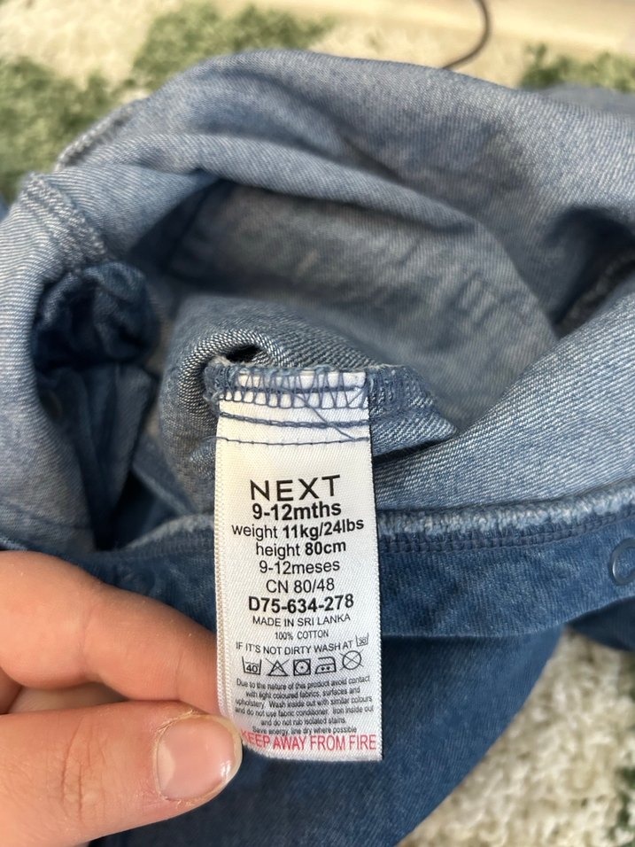 Erkek Çocuk Kot Tulum, Düğmeli, Kısa Kollu - Görsel 5