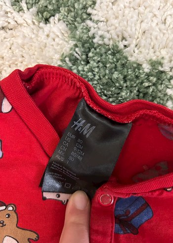 Desenli Kırmızı Erkek Çocuk tulum - Görsel 2