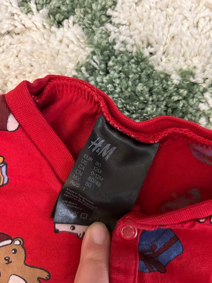 Desenli Kırmızı Erkek Çocuk tulum - Görsel 2