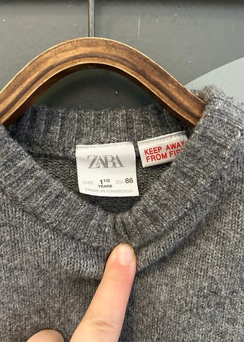 Gri çocukÖrgü Kazak - Görsel 2