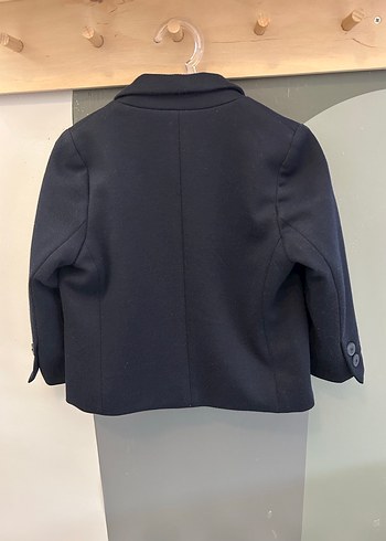 Zara Lacivert Düğmeli çocuk Blazer Ceket - Görsel 3