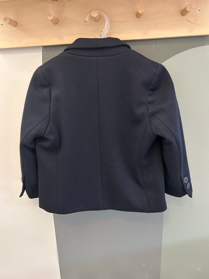 Zara Lacivert Düğmeli çocuk Blazer Ceket - Görsel 3