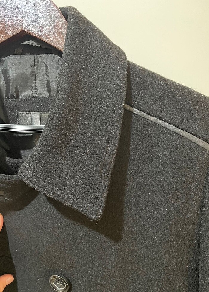 Altınyıldız siyah 50 drop kaşe kaban - Görsel 5