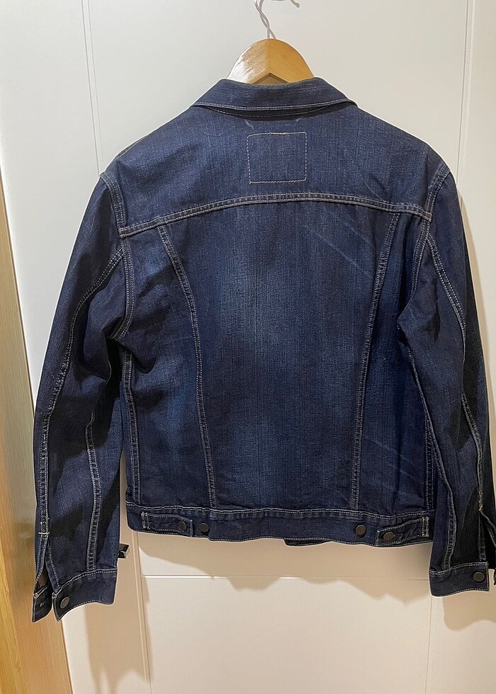 Orijinal Levis marka L beden kot ceket - Görsel 4
