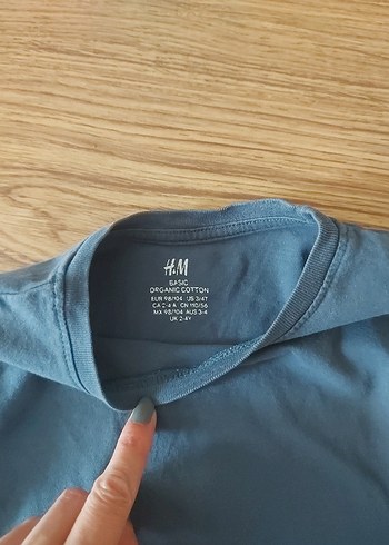 H&M Mavi Erkek Çocuk Uzun Kollu Basic Tişört