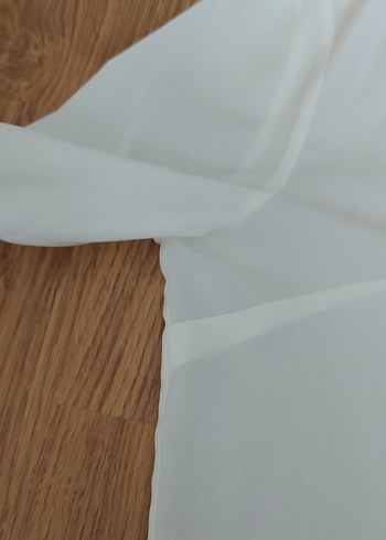 Düğmeli Beyaz Kadın Gömlek elbise - Görsel 7