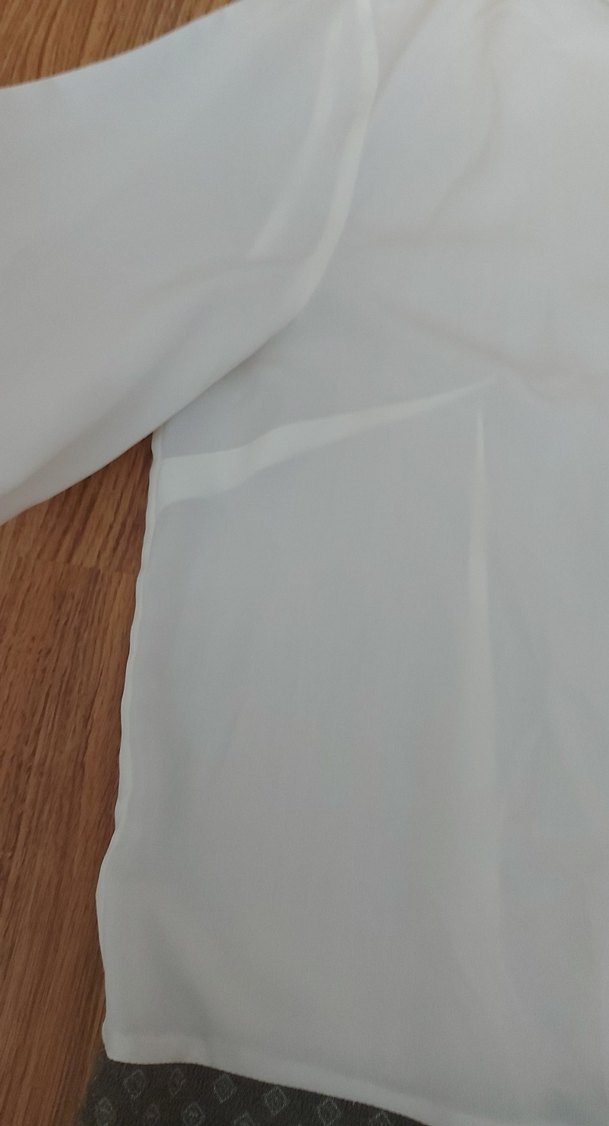 Düğmeli Beyaz Kadın Gömlek elbise - Görsel 5