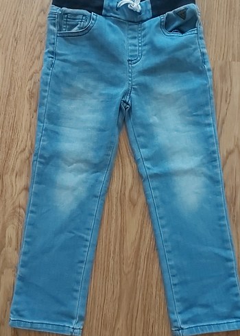 Erkek Çocuk Mavi Elastik Kot Pantolon