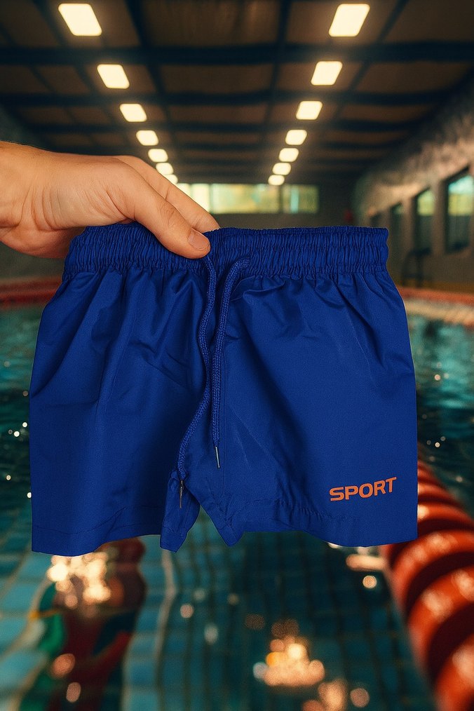 Siyah Baskılı Spor Erkek Şort - Görsel 2