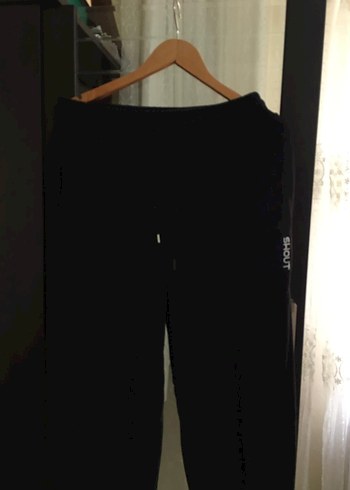 Kadın Siyah Yırtmaçlı Spor Pantolon - Görsel 2