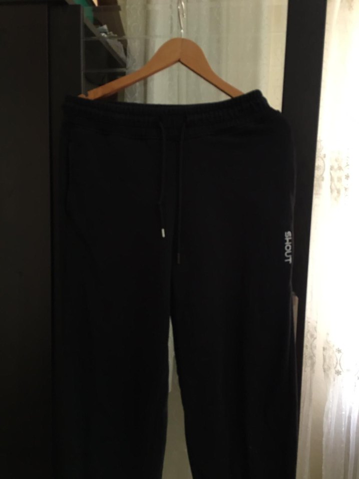 Kadın Siyah Yırtmaçlı Spor Pantolon - Görsel 2