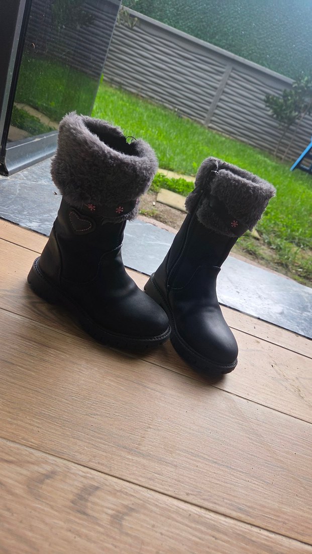 Polaris Kız Çocuk Gri Kürklü Kauçuk Bot - Görsel 2