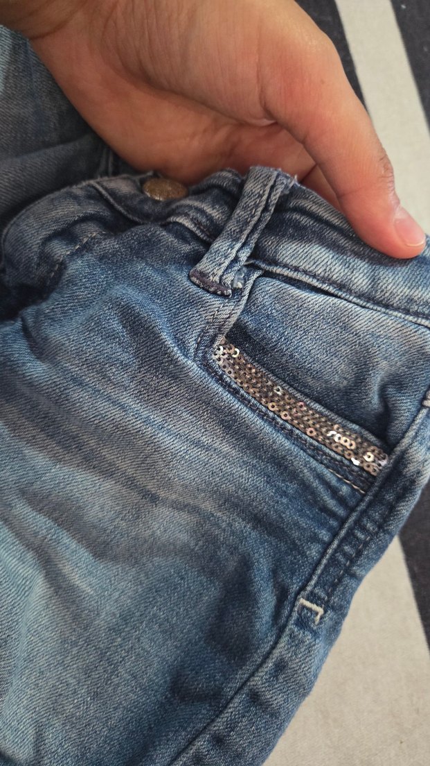 Kız cocuk kot şort - Görsel 4