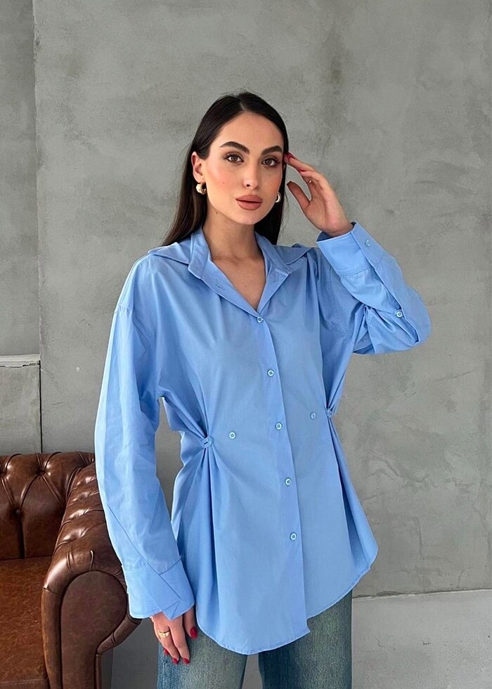 Düğme detaylı gömlek - Görsel 3