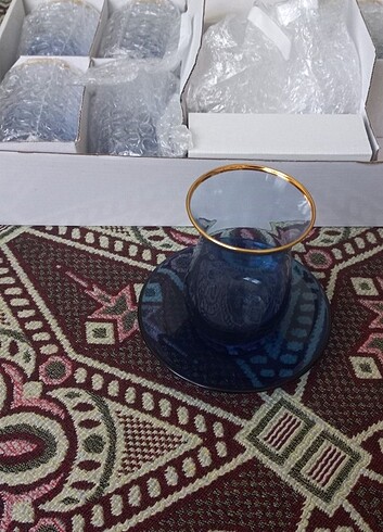  Beden mavi Renk Paşabahçe Çay Bardağı Takımi
