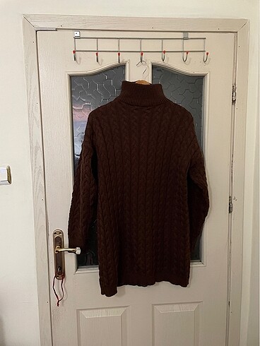 Bayan Kahverengi Triko Kazak SM L Beden - Görsel 3