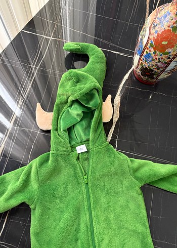 Koyu Yeşil Fermuarlı Bebek Tulumu - Görsel 3