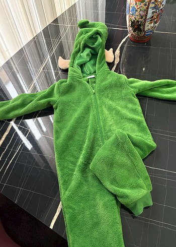 Koyu Yeşil Fermuarlı Bebek Tulumu - Görsel 2