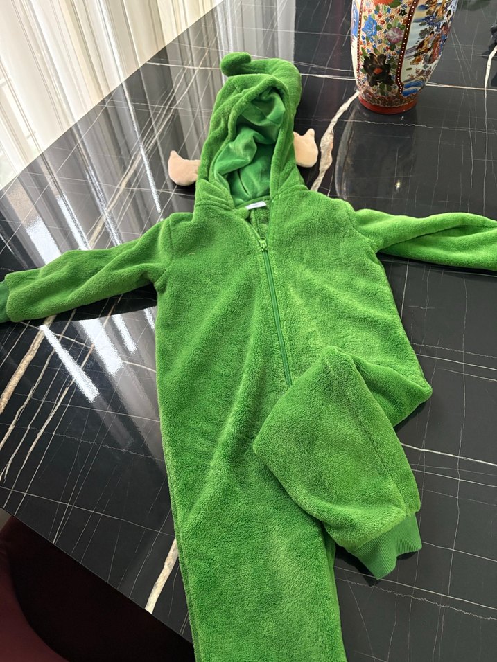 Koyu Yeşil Fermuarlı Bebek Tulumu - Görsel 2