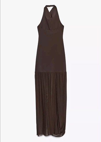 Zara kombinasyonlu halter elbise - Görsel 4