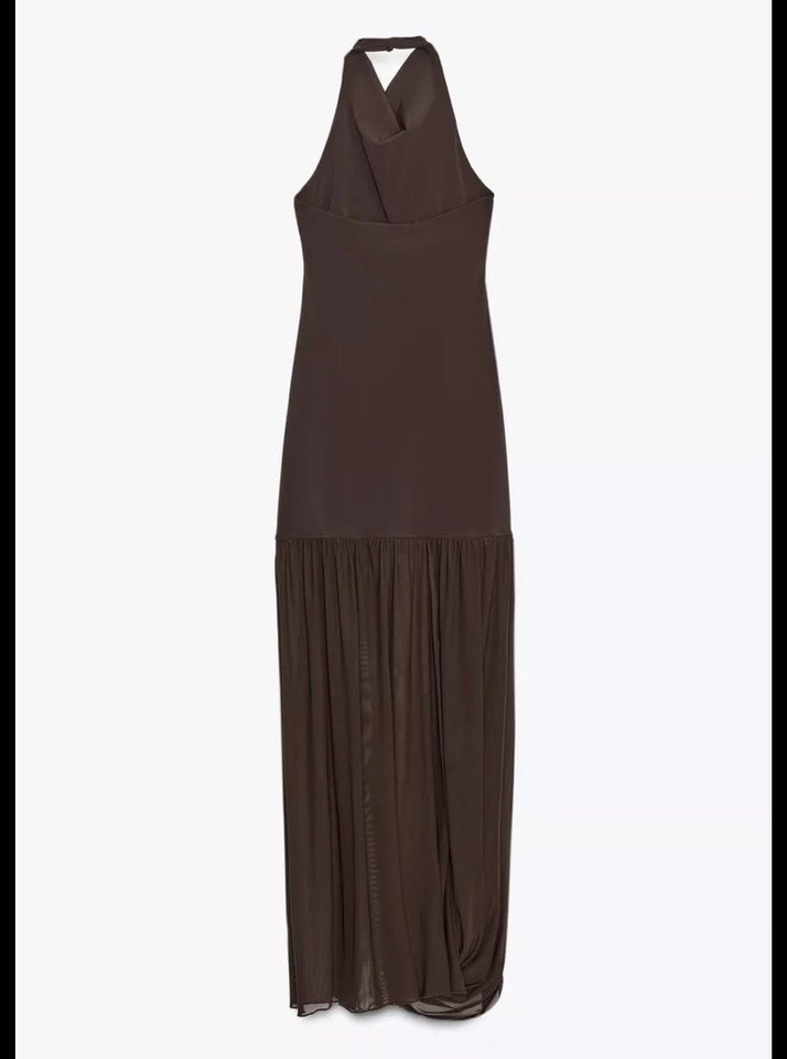 Zara kombinasyonlu halter elbise - Görsel 4