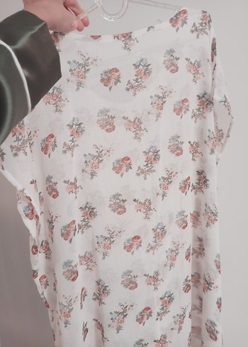 V Yaka Desenli Bohem Pareo - Görsel 4