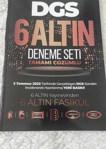 DGS 6 Altın Deneme Seti Tamamı Çözümlü