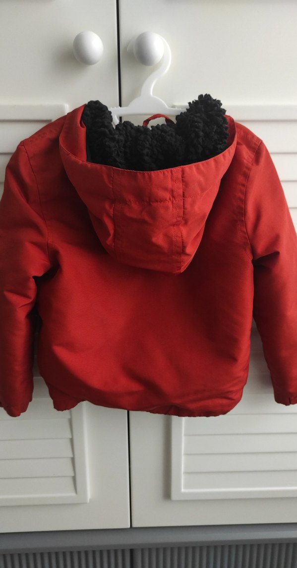 Turuncu Kapüşonlu Fermuarlı Erkek Çocuk Ceketi - Görsel 3