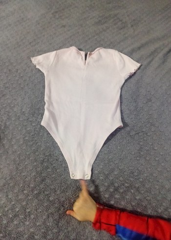 Pembe Kısa Kollu Bebek Kız Body - Görsel 3